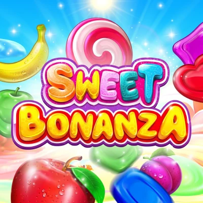 Sweet Bonanza online pokie game tile available at Wolf Winner Australia